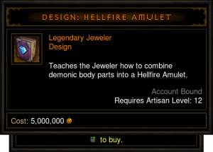 Hellfire Amulet Recipe